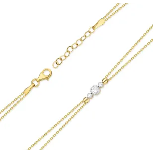 Bransoletka złota 585 z diamentami 0.13ct
