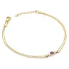Bransoletka złota 585 z Rubinem i Diamentami 0.15ct