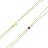 Bransoletka złota 585 z Rubinem i Diamentami 0.15ct