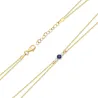 Bransoletka złota 585 z Szafirem i Diamentami 0.15ct