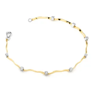 Bransoletka złota 585 z Diamentami 0.08ct