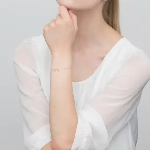⭐ Bransoletka złote owale i diamentowane kulki ♥ Ergold