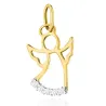 Złota Zawieszka Aniołek 585 z Diamentami 0,07ct