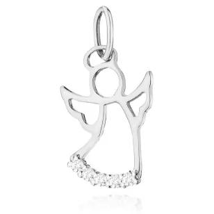 Złota Zawieszka Aniołek 585 z Diamentami 0,07ct
