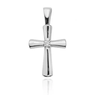 Złoty krzyżyk 585 z Diamentami 0,0145ct
