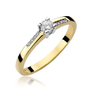 Złoty pierścionek z diamentem EY-258 0,19ct