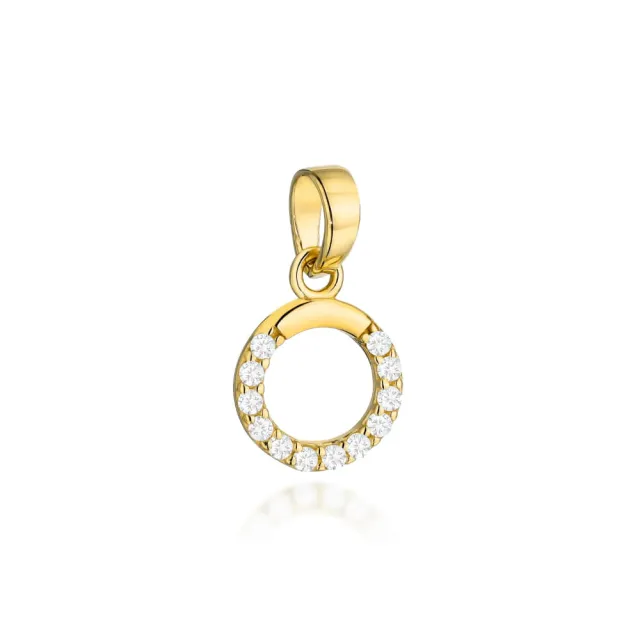 ⭐ Zawieszka złota ring zdobiony cyrkoniami ♥ Ergold