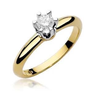 Złoty Pierścionek 585 z diamentem brylant 0,30ct