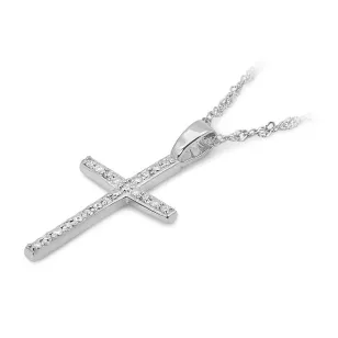 Złoty krzyżyk 585 z Diamentami 0,05ct