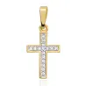 Złoty krzyżyk 585 z Diamentami 0,08ct