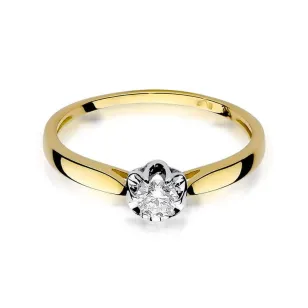 Złoty pierścionek z diamentem EY-62 0,15ct