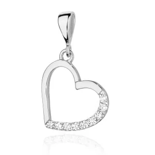 Złota Zawieszka Serce 585 z Diamentami 0,13ct