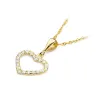 Złota Zawieszka Serce 585 wypełnione Diamentami 0,28ct