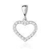 Złota Zawieszka Serce 585 wypełnione Diamentami 0,28ct