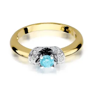 Złoty Pierścionek 585 z diamentem topaz 0,50ct