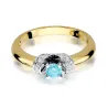 Złoty Pierścionek 585 z diamentem topaz 0,50ct