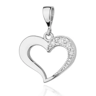 Złota Zawieszka Serce 585 z Diamentami 0,06ct