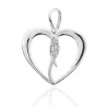 Złota Zawieszka Serce 585 z Diamentami 0,025ct
