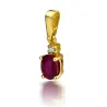 Złota Zawieszka 585 z Rubinem i Diamentem 0,60ct