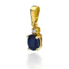 Złota Zawieszka 585 z Szafirem i Diamentem 0,70ct