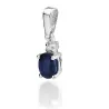 Złota Zawieszka 585 z Szafirem i Diamentem 0,70ct