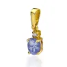 Złota Zawieszka 585 z Tanzanitem i Diamentem 0,40ct