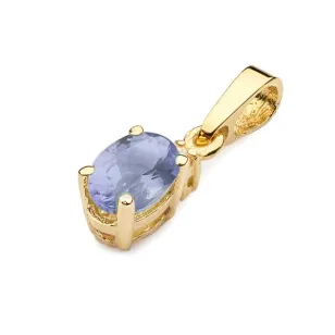 Złota Zawieszka 585 z Tanzanitem i Diamentem 0,40ct