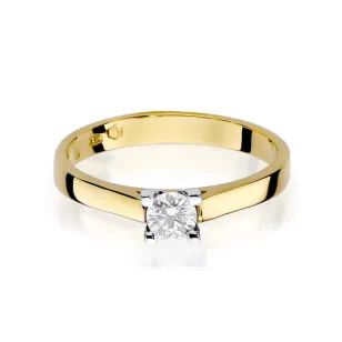 Złoty Pierścionek 585 z diamentem brylant 0,25ct