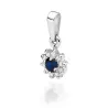 Złota Zawieszka 585 z Diamentami i Szafirem 0,15ct
