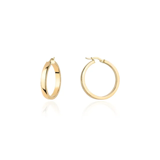 ⭐ Kolczyki złote kółka na angielskim zapięciu 1,8cm ♥ Ergold