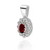 Złota Zawieszka 585 z Diamentami i Rubinem 0,60ct