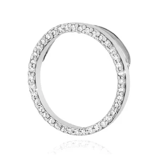 Złota Zawieszka Okrąg 585 z Diamentami 0,20ct