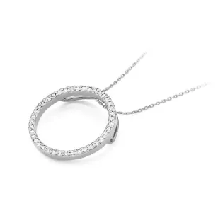 Złota Zawieszka Okrąg 585 z Diamentami 0,20ct