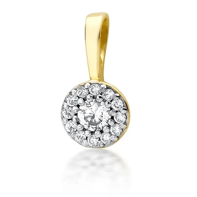 Złota Zawieszka 585 z Diamentami 0,22ct