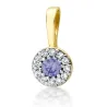 Złota Zawieszka 585 z Diamentami i Tanzanitem 0,15ct