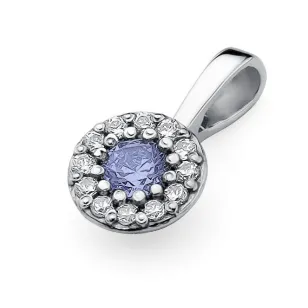 Złota Zawieszka 585 z Diamentami i Tanzanitem 0,15ct