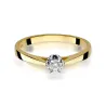 Złoty Pierścionek 585 z diamentem brylant 0,12ct