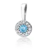 Złota Zawieszka 585 z Diamentami i Topazem 0,15ct
