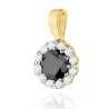Złota Zawieszka 585 z Diamentami i Czarnym Diamentem 0,50ct
