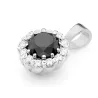 Złota Zawieszka 585 z Diamentami i Czarnym Diamentem 0,50ct