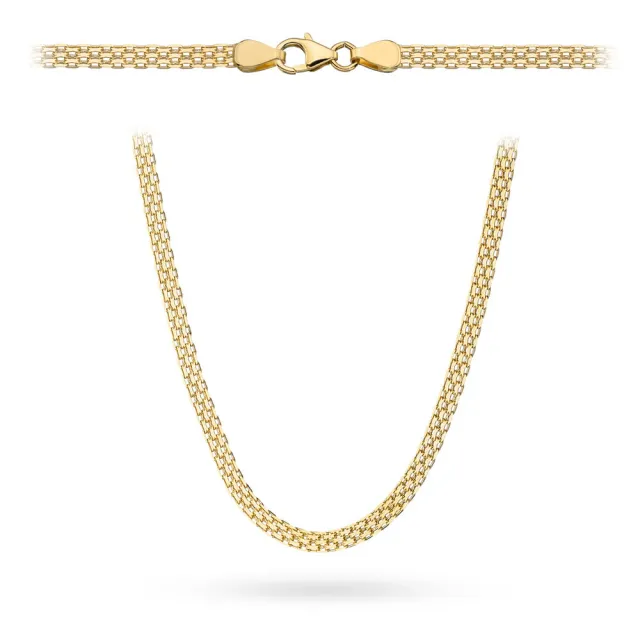 ⭐ Łańcuch złoty bismarck 45cm - 4mm ♥ Ergold