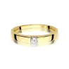 Złoty Pierścionek 585 z diamentem brylant 0,12ct