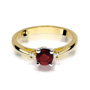 Złoty Pierścionek 585 z diamentem rubin 0,60ct