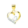 Goldanhänger mit Zirkonia DOUBLE HEART W3.2338 | ergold