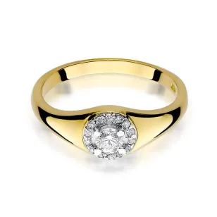 Złoty pierścionek z diamentem EY-41 0,17ct