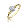 Złoty Pierścionek 585 z diamentem brylant 0,12ct