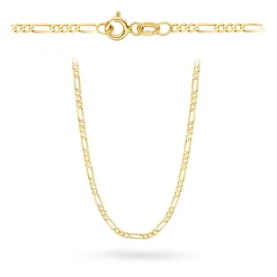 ⭐ Łańcuszek złoty pr. 585 - splot figaro 42 cm ♥ Ergold