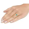 Pierścionek z turkusowym oczkiem 585