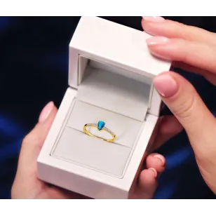 Goldring mit Strasssteinen SQUARE P2.1296 | ergold
