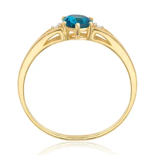Gold Ring Zirconie Nur ein Smaragd | ergold
